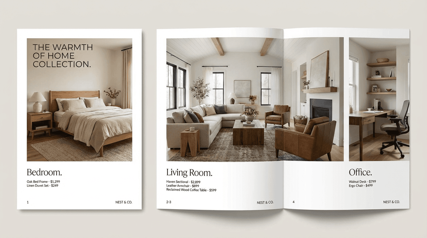 Photographie professionnelle de catalogues mobilier